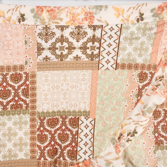 Cato Shorts Small Multicolor Spring Bloom Pull On Ruffle Hem Wrap Front Detail - Picture 2 of 8